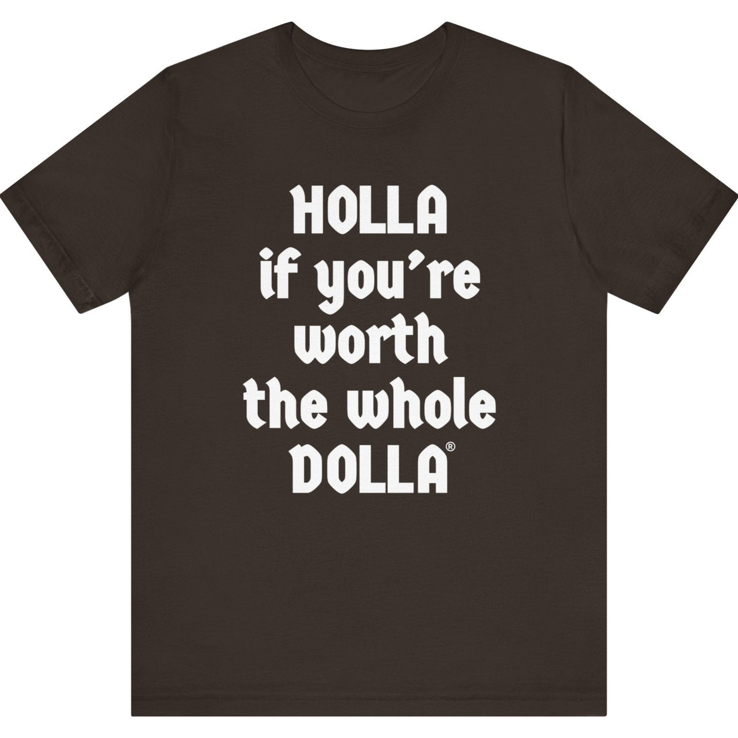 Latina-owned apparel brand equal pay message shirt