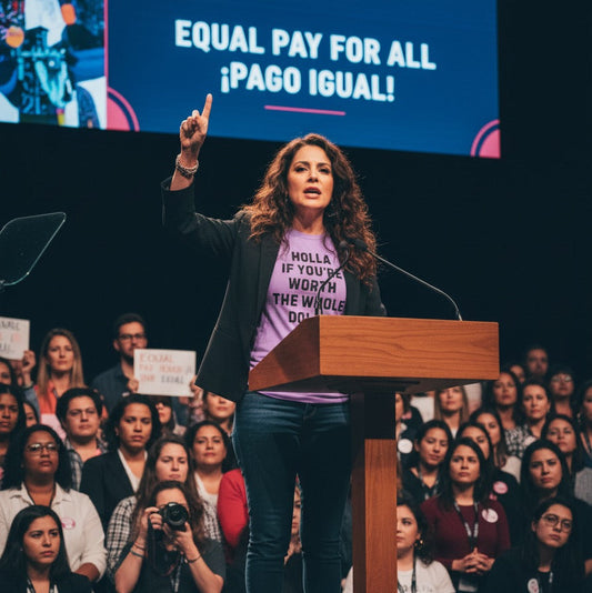 Latina Equal Pay Day Activist shirt supporting wage equality