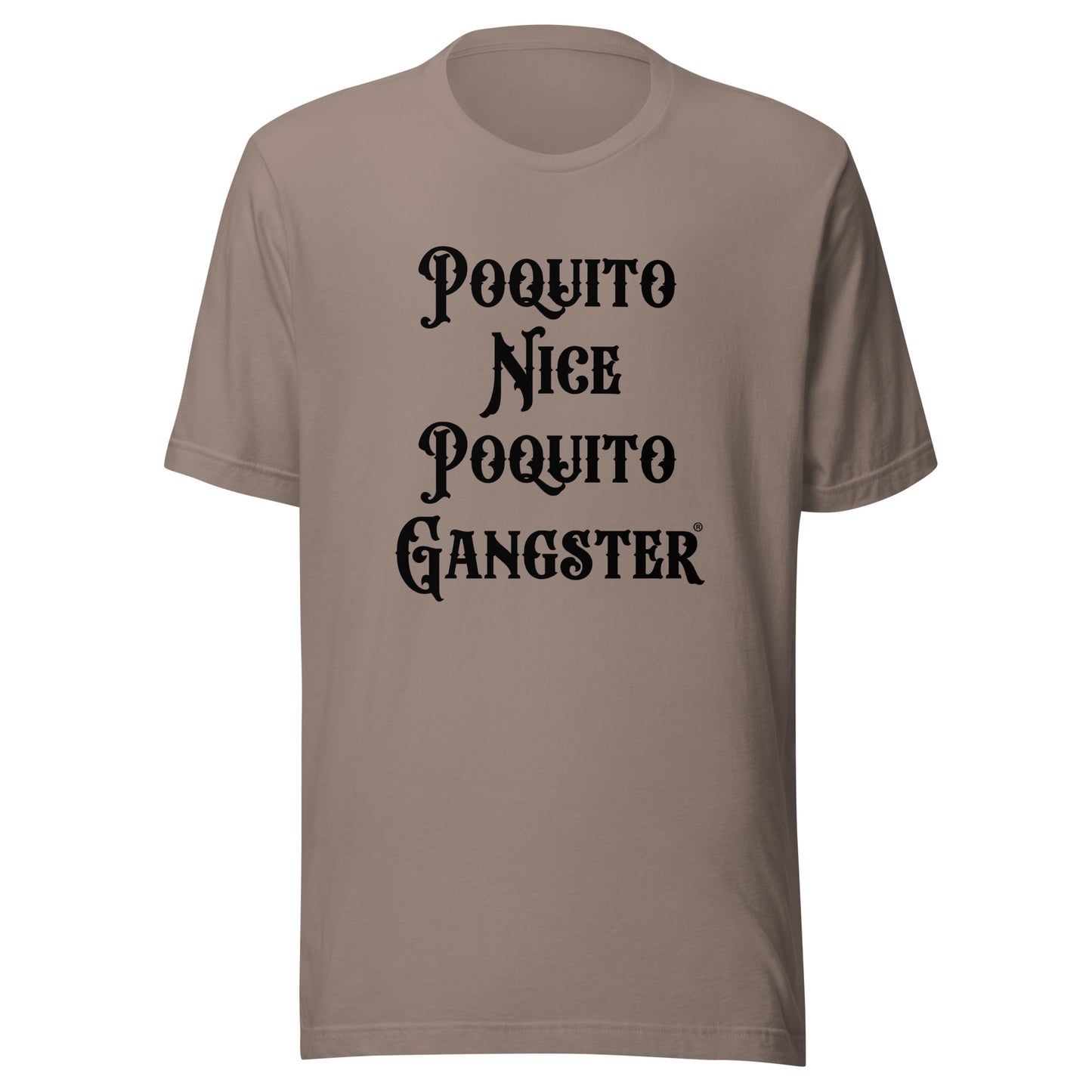 Spanglish Latino Humor Poquito Nice Poquito Gangster t-shirt
