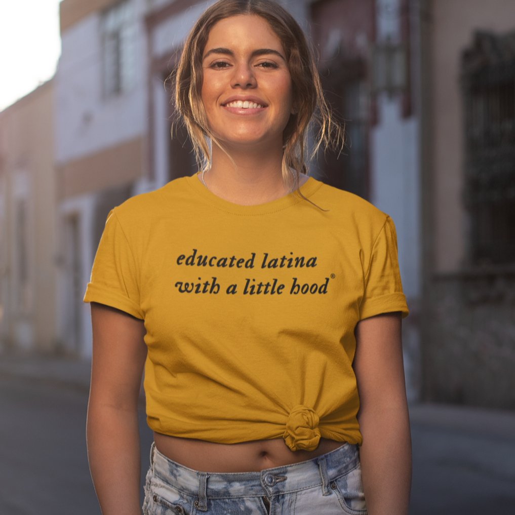 Latina power t-shirt from Educated Latina with a Little Hood® collection
