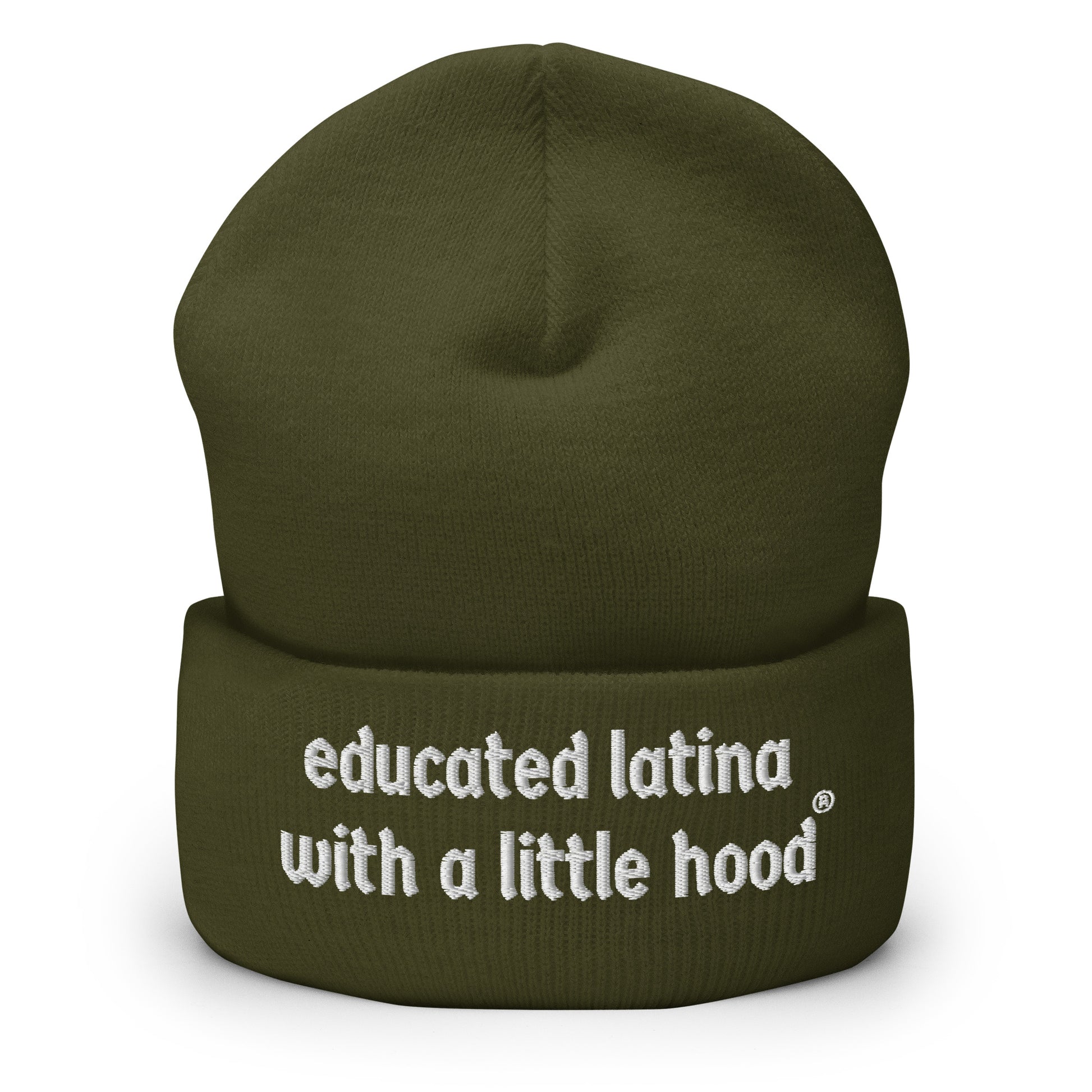 Educated Latina with a Little Hood Funny Empowerment Beanie