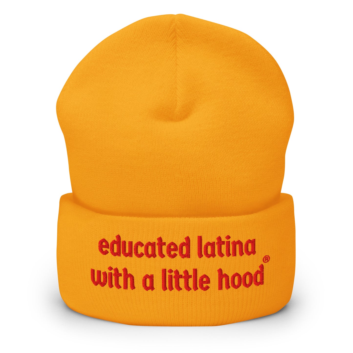 Empowerment Humor Beanie from Educated Latina with a Little Hood