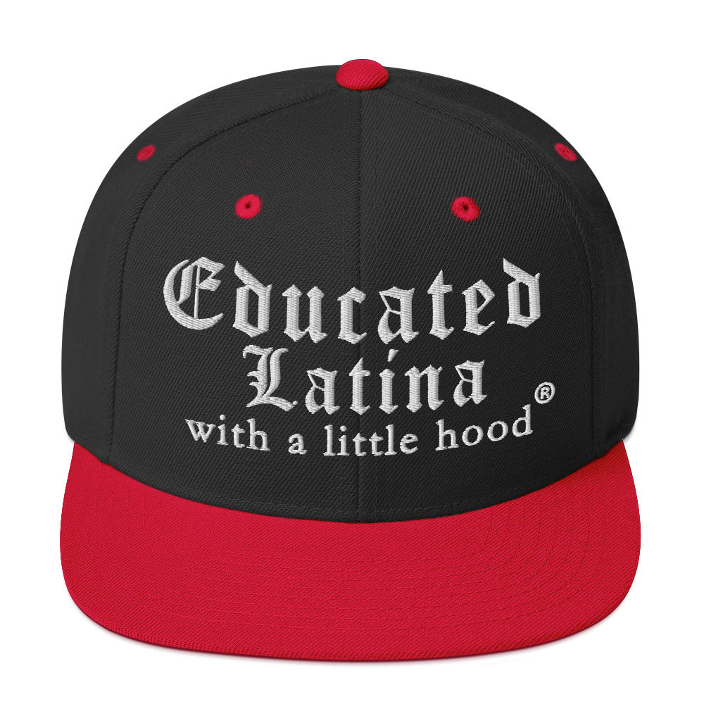 Funny Latina OG snapback hat from Educated Latina with a Little Hood 