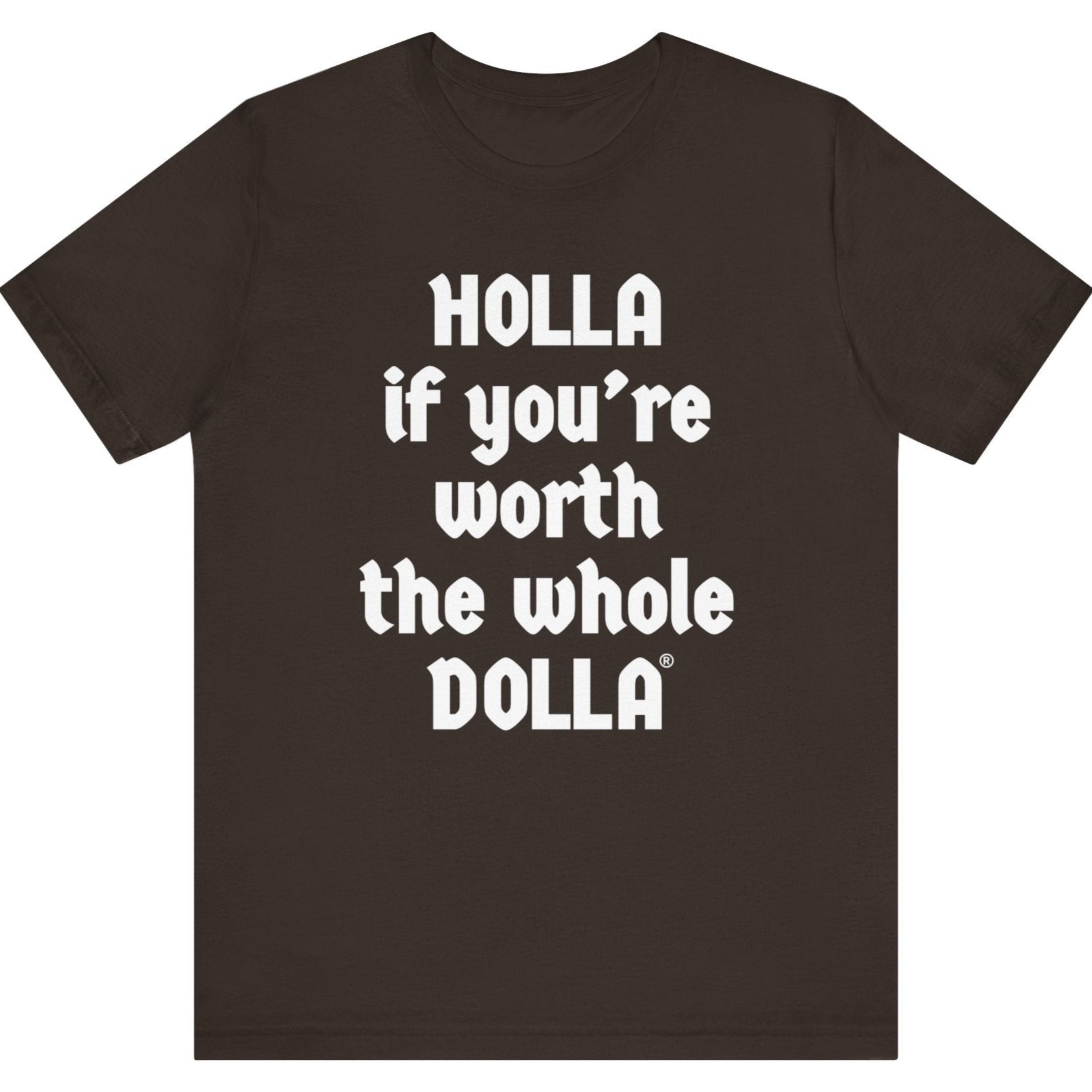 Latina-owned apparel brand equal pay message shirt
