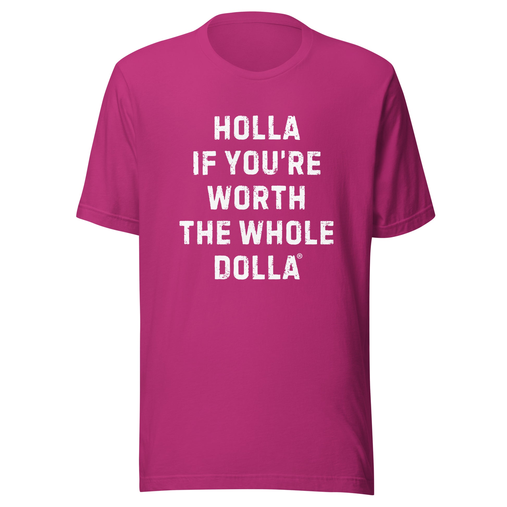 Feminist equal pay shirt by Holla If You’re Worth The Whole Dolla