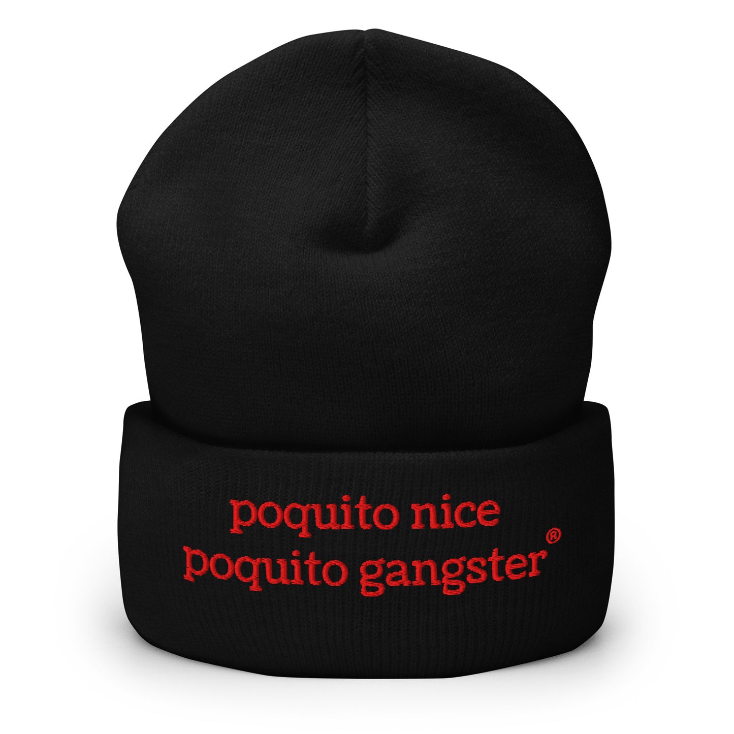 Latino humor OG streetwear beanie from Poquito Nice Poquito Gangster
