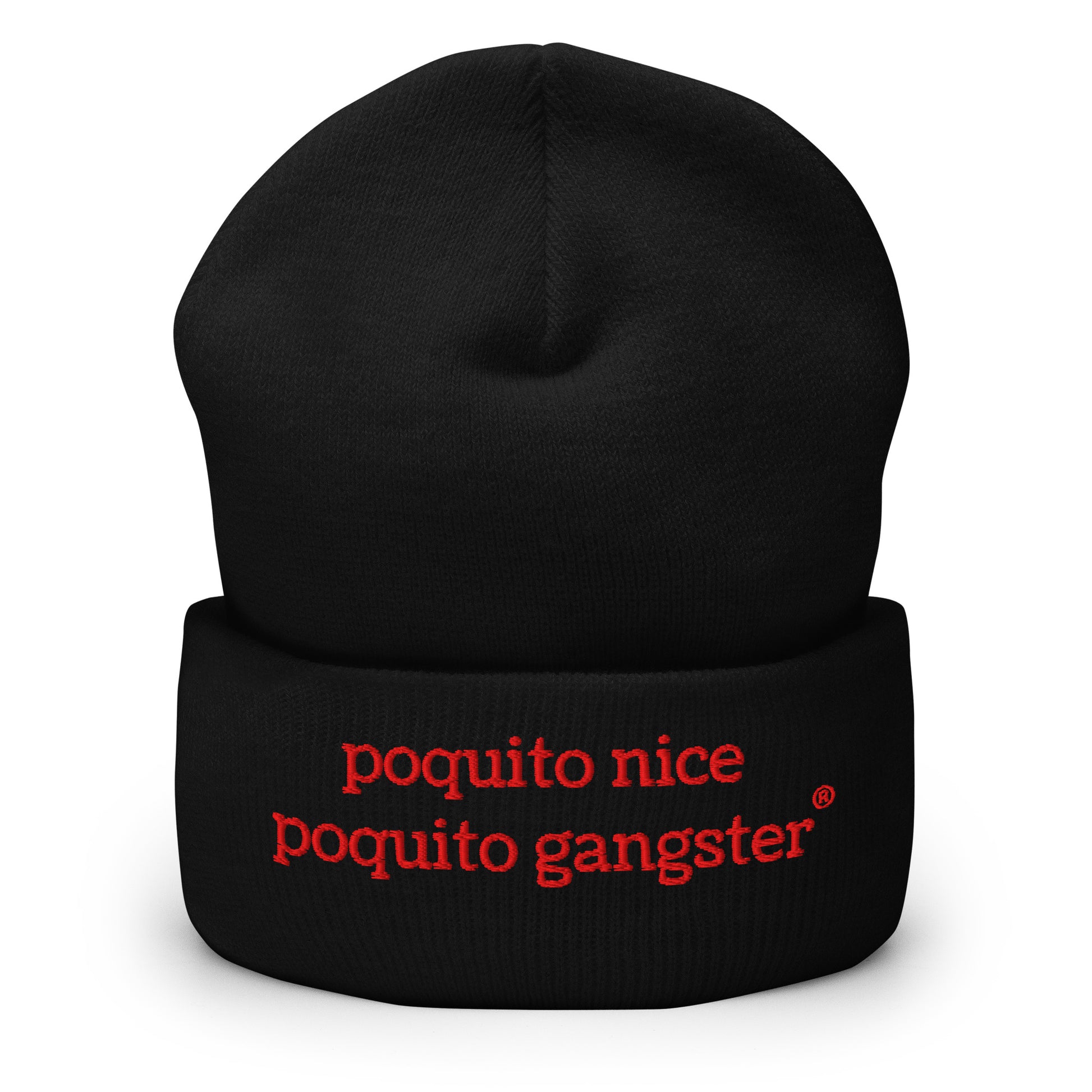Latino humor OG streetwear beanie from Poquito Nice Poquito Gangster