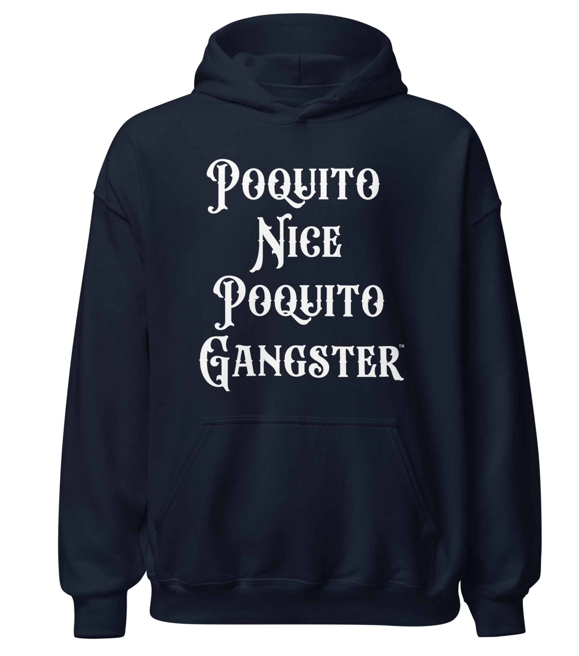 Poquito Nice Poquito Gangster™ hoodie with bold OG Latino vibes, humor, and street-smart style
