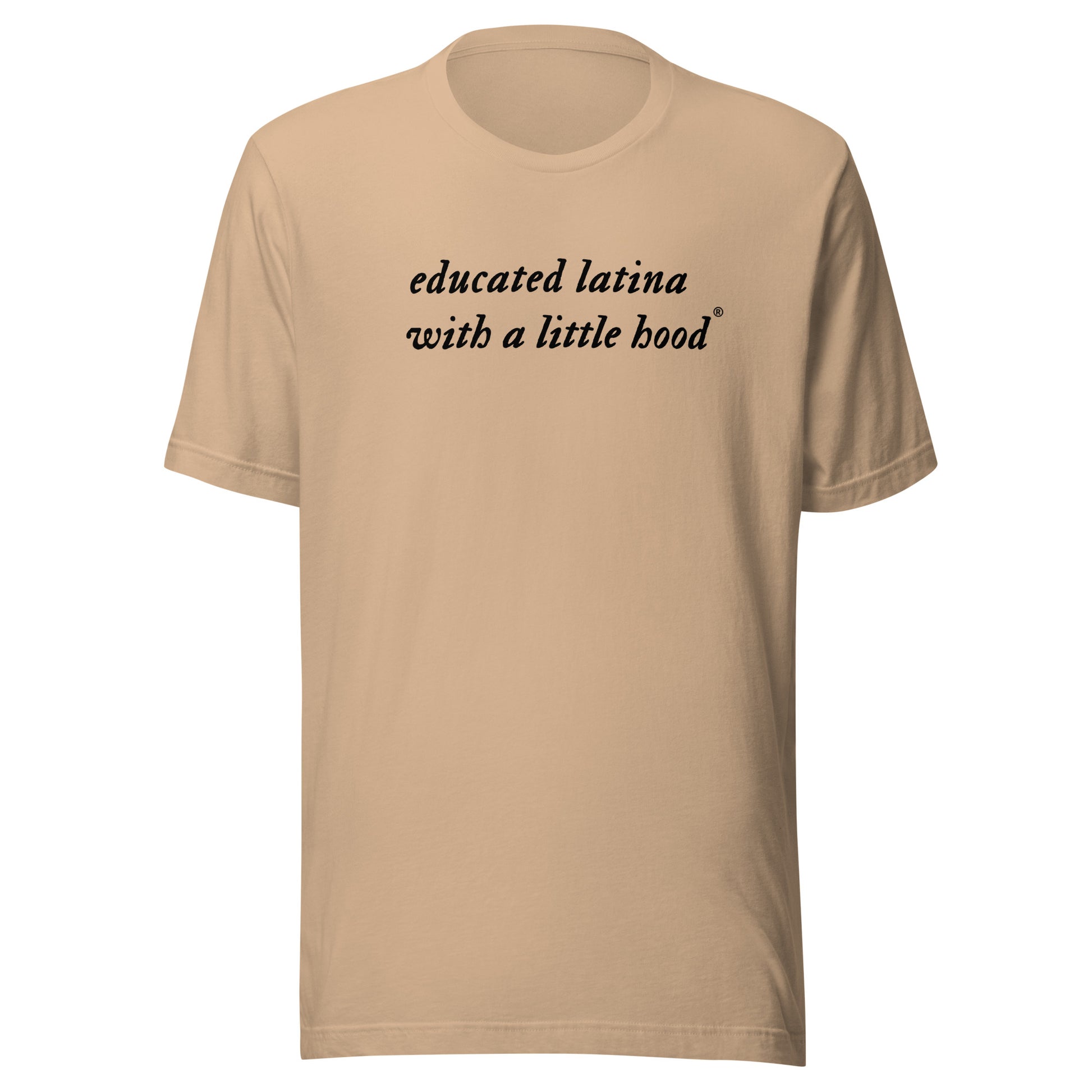 Latina shirt showing strength, education, and pride