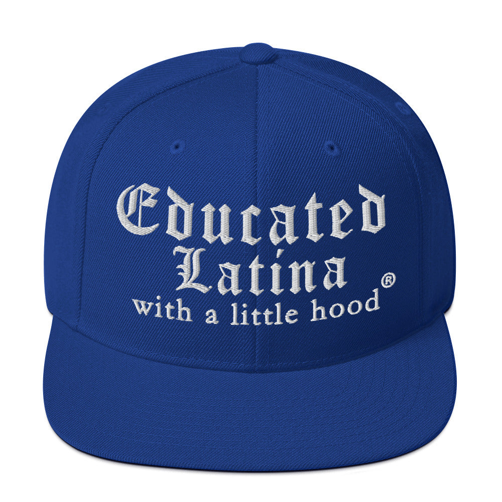 Snapback Hat for OG Educated Latina with a Little Hood 