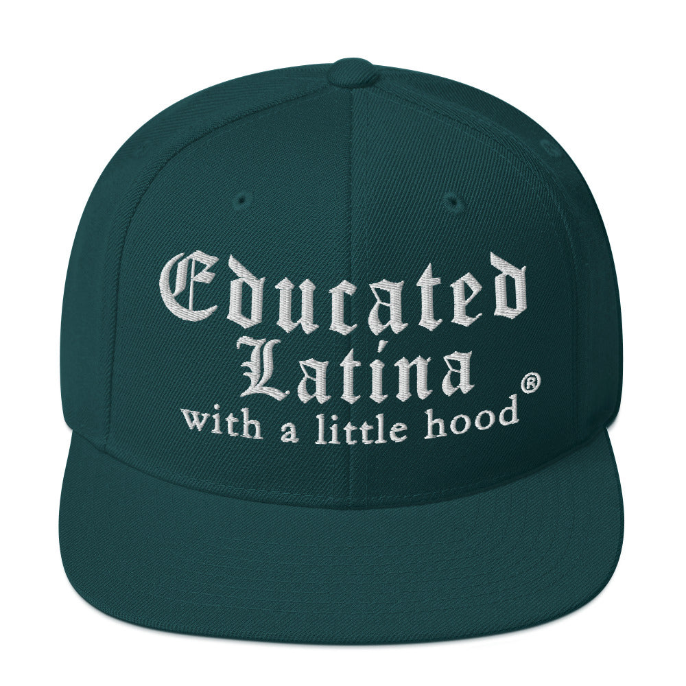Educated Latina with a Little Hood Snapback Hat for OG JLatina Grad