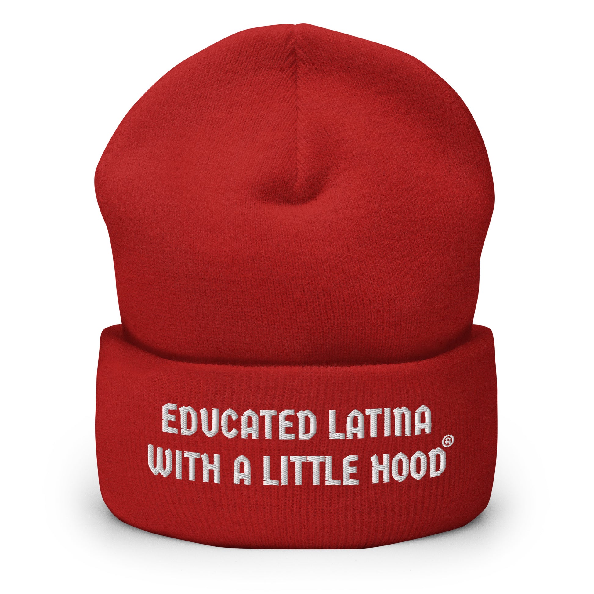 Funny Latina empowerment beanie from Educated Latina with a Little Hood