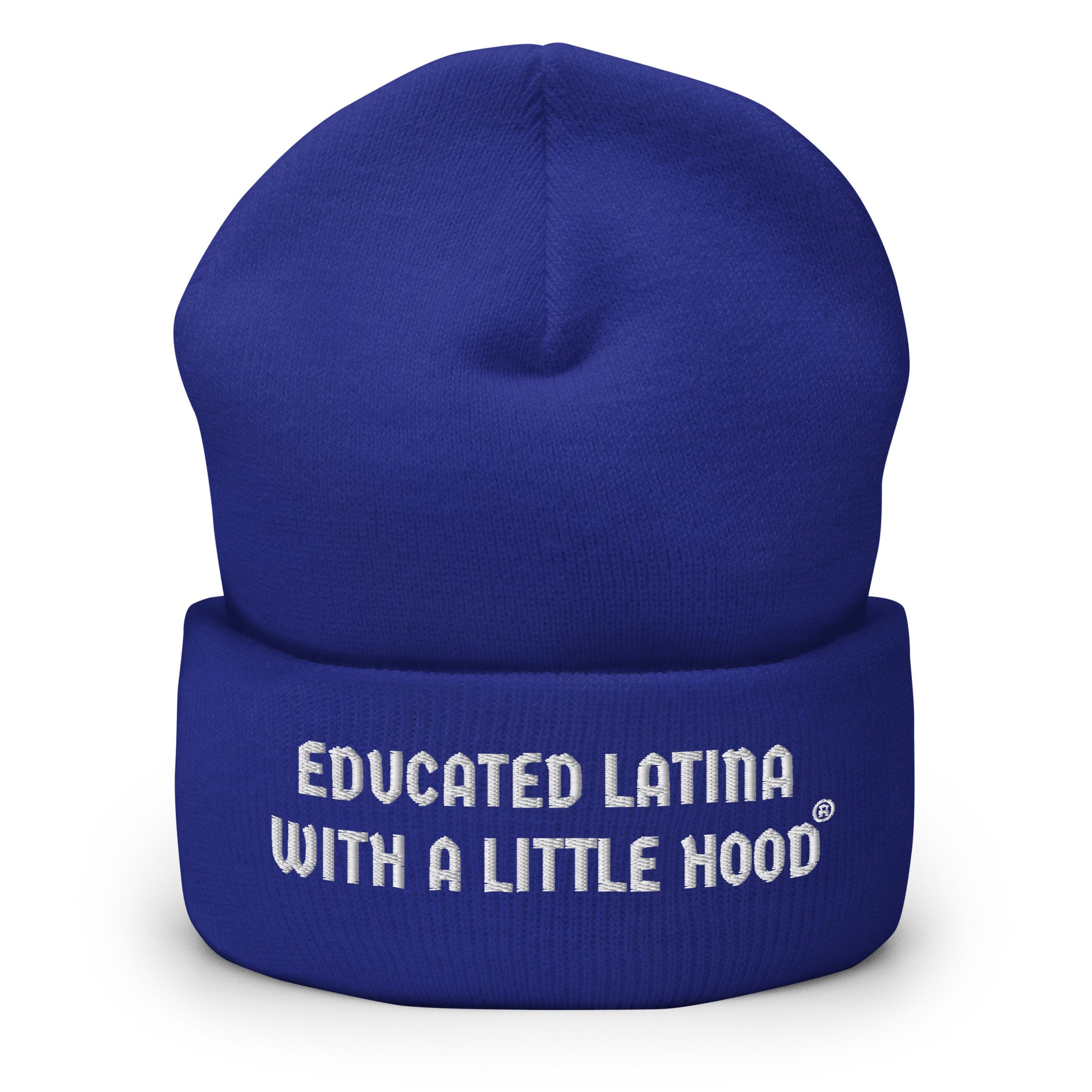 Latina barrio humor beanie from Educated Latina with a Little Hood