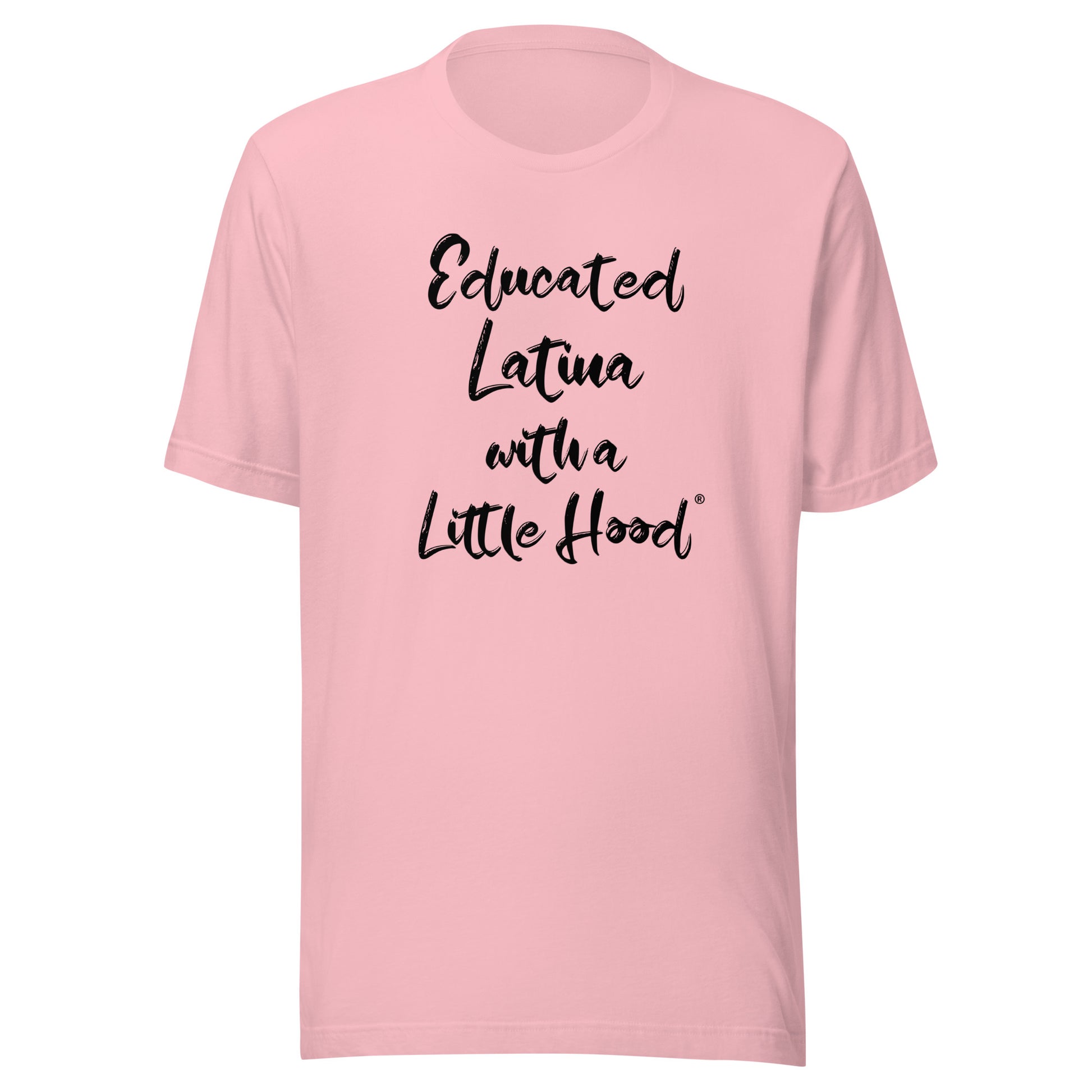 Funny Educated Latina with a Little Hood barrio shirt 