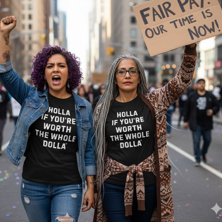 latina equal pay day feminist t-shirt for women